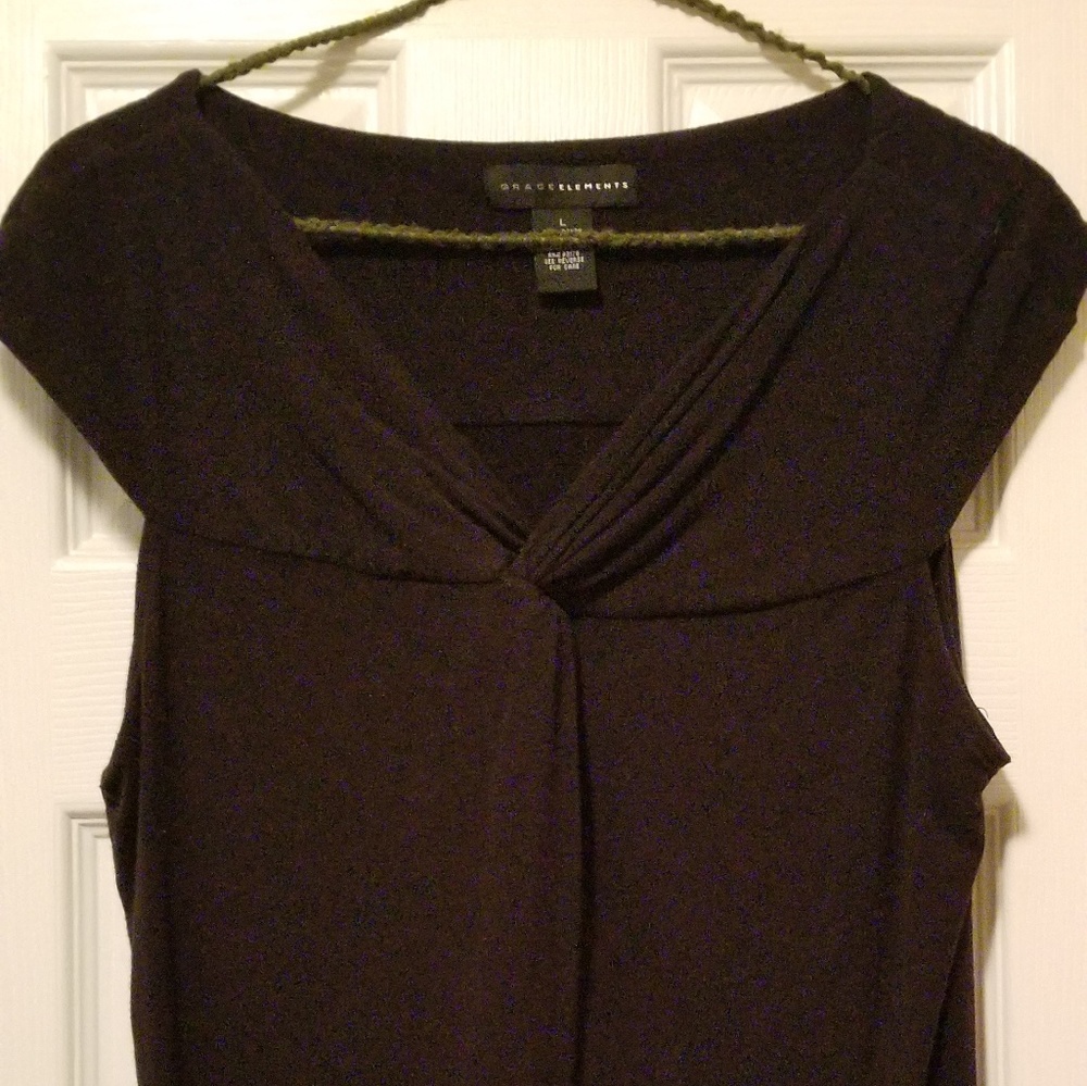 Black top with v neck
